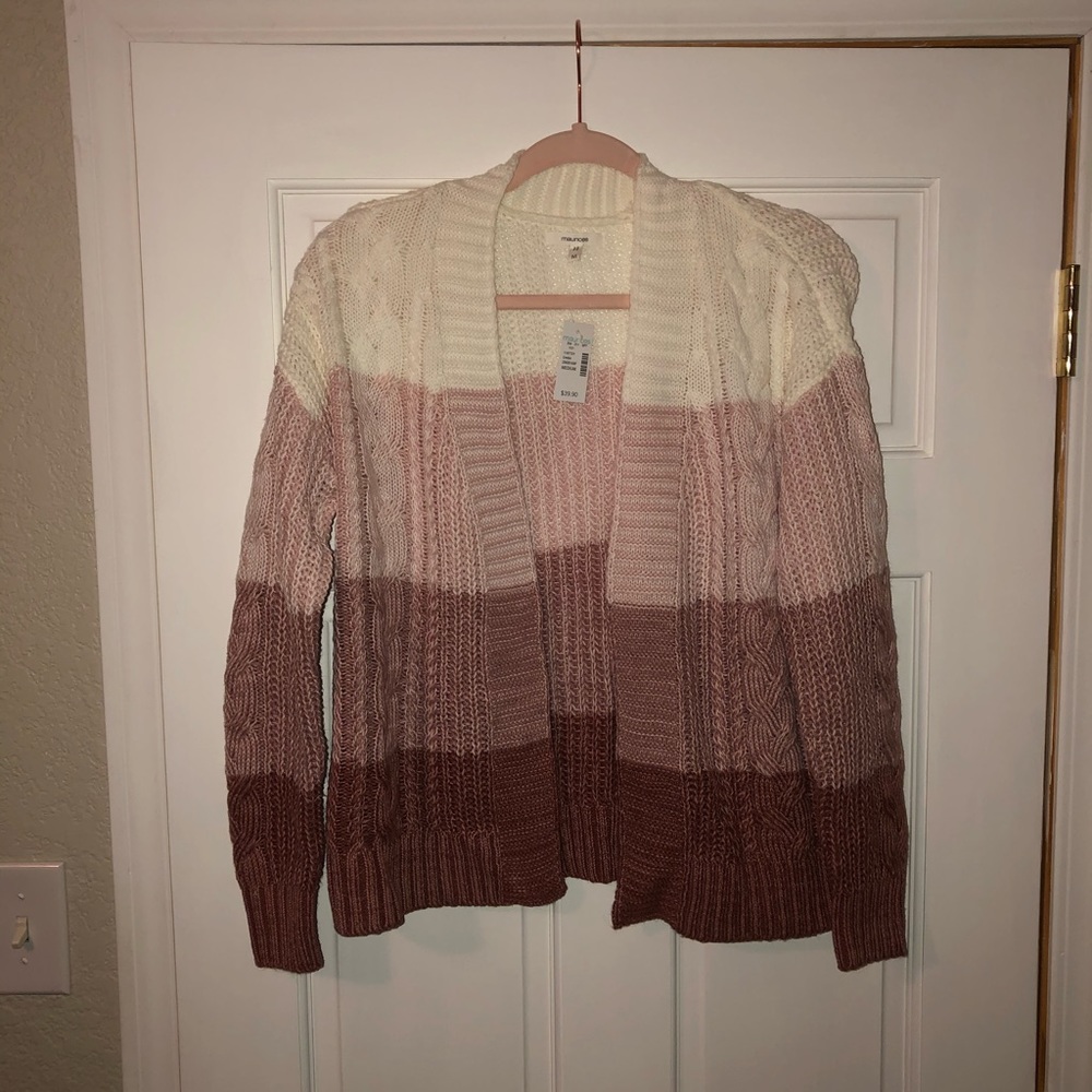 NWT Maurices medium open front cardigan